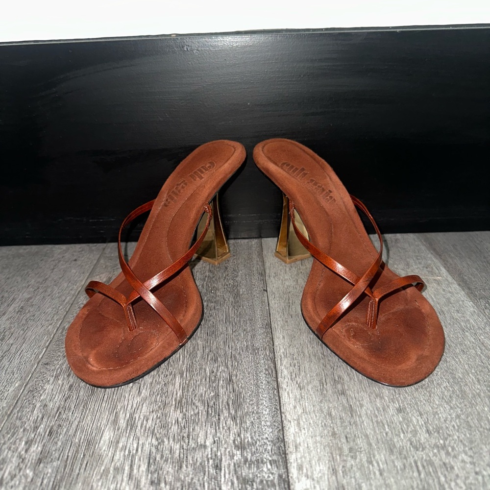 Cult Gaia Mahogany Sandal Heel